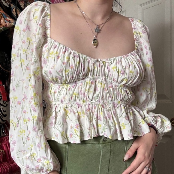 FOR LOVE AND LEMONS STRUDEL FLORAL TOP SMALL - Picture 3 of 4